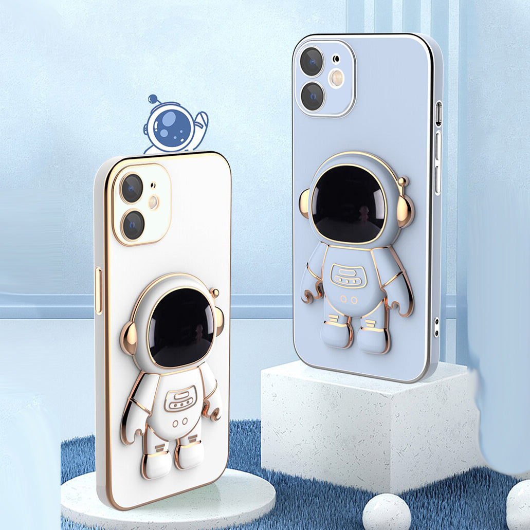 Astronaut Luxurious Gold Edge Back Case For iPhone 11 Series
