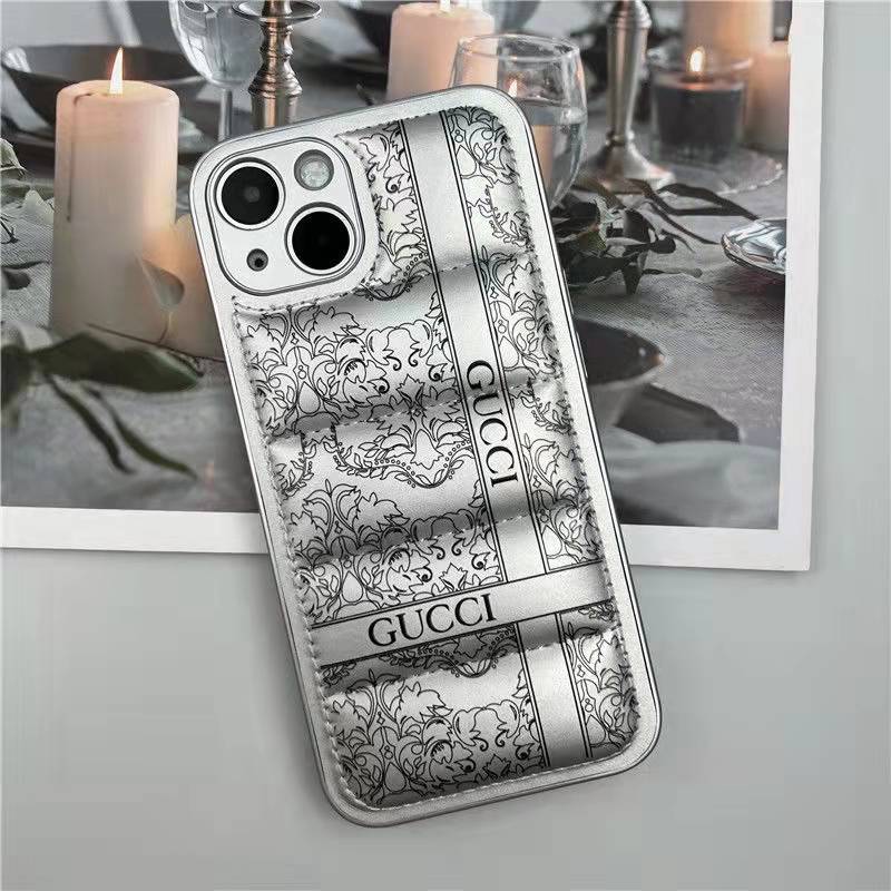 Premium Trendy Shockproof Puffer Back Case Cover for iPhone 13