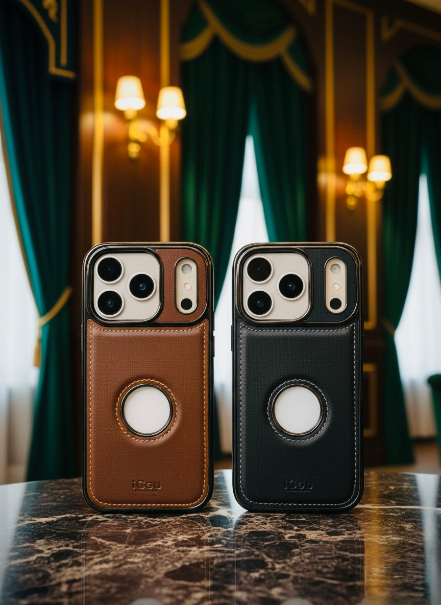Superior Leather Logo Cut Case For iPhone 17 Series