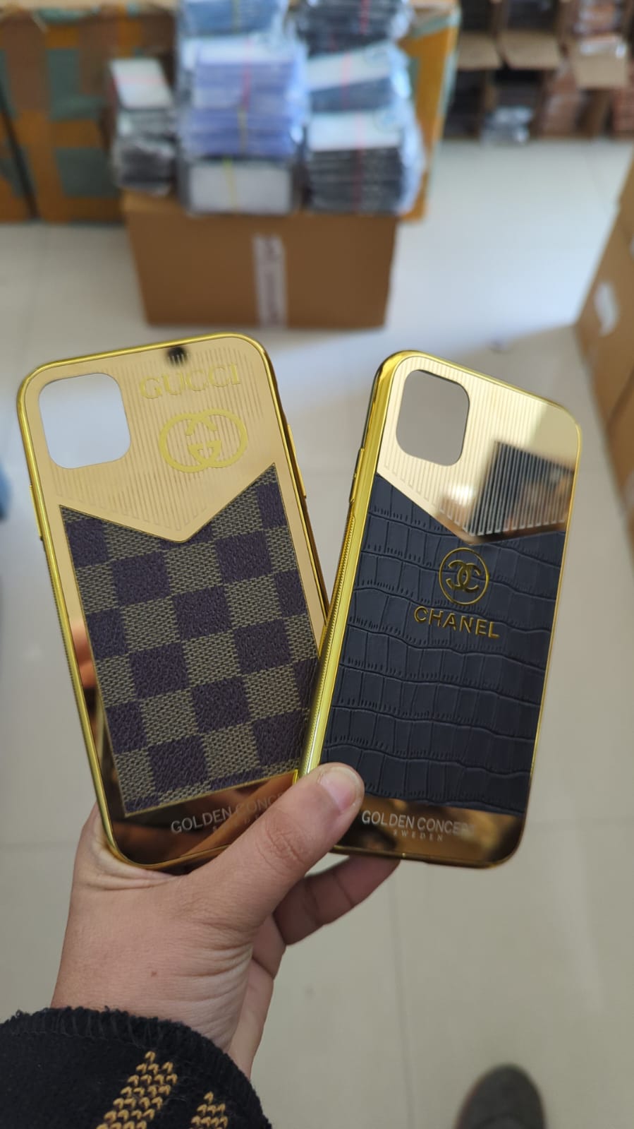 Premium Golden Luxury Back Case For iPhone 12 Pro Max