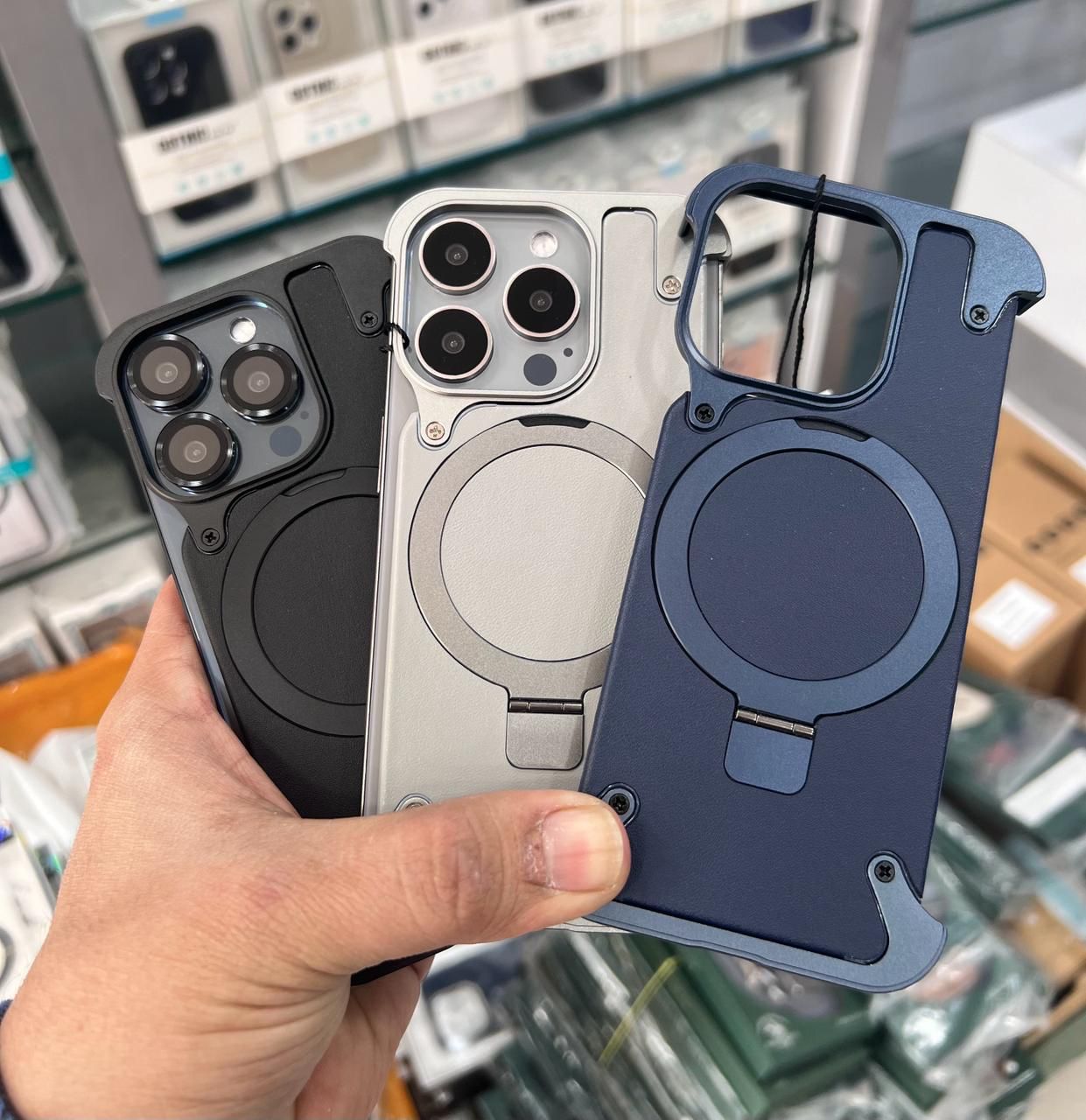 Metal No Border Cover Magnetic Stand