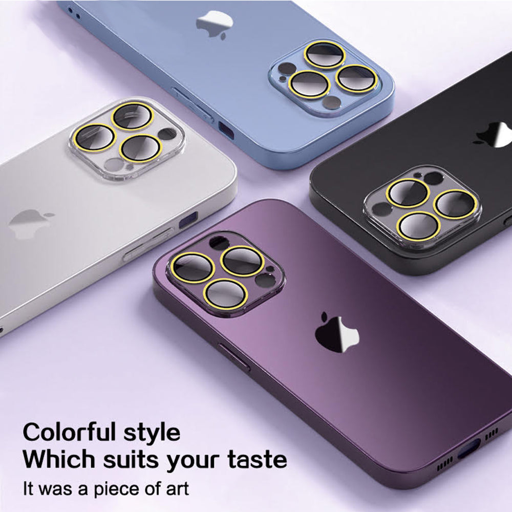 Glossy Ultra Thin Electroplated Camera Lens Protection For iPhone 14 Series