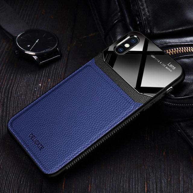 Joyroom Slim Sleek Leather Glass Card Holder Case For iPhone X/Xs - Planetcart