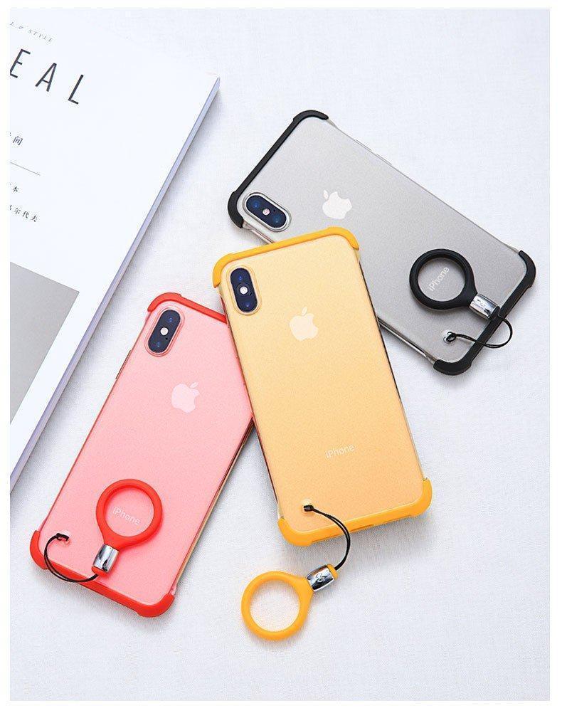Frameless Semi Transparent Finger Ring Case for iPhone XSMAX - Planetcart
