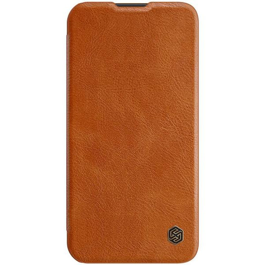 Nillkin Qin Brown Leather Flip Case For iPhone 13 Pro - planetcartonline