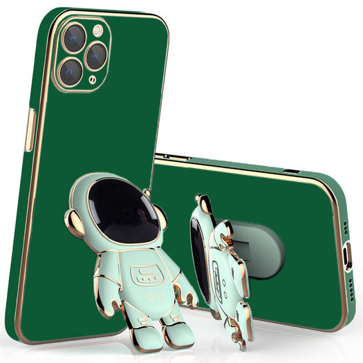 Astronaut Luxurious Gold Edge Back Case For iPhone 11 Series