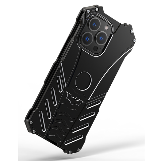 Batman Premium Luxury Metal Phone Case with Bat Stand for iPhone 14