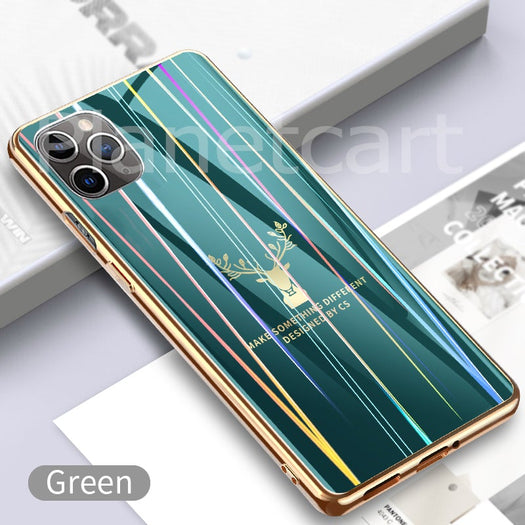Gradient Deer Glass Back Case For iPhone 12 Pro - planetcartonline