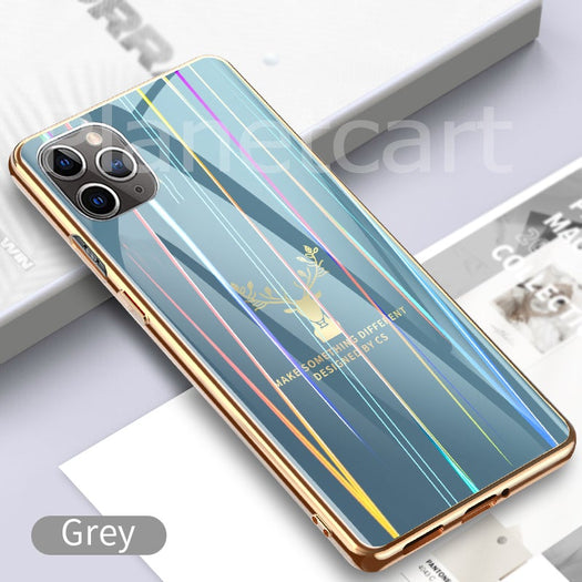 Gradient Deer Glass Back Case For iPhone 12 Pro - planetcartonline