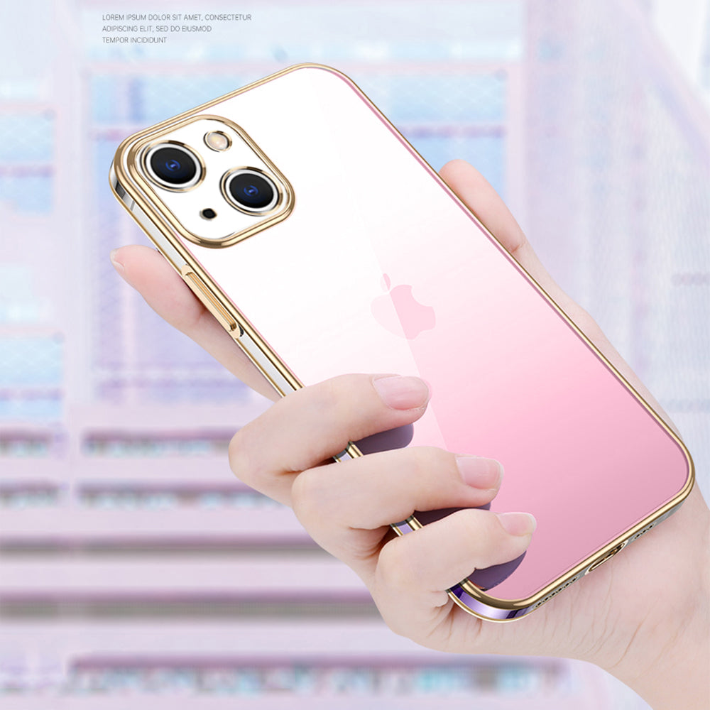 Premium Gradient Slim Soft Back Electroplated Glossy Bumper Case Cover for iPhone