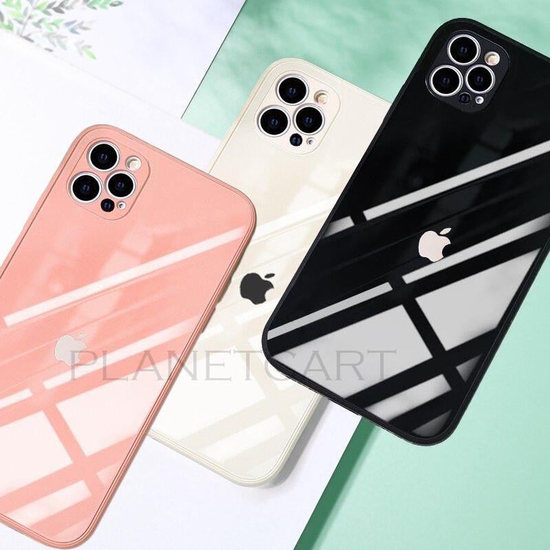 Special Edition Glossy Silicone Soft Edge Back Case with Camera Protection For iPhone 12