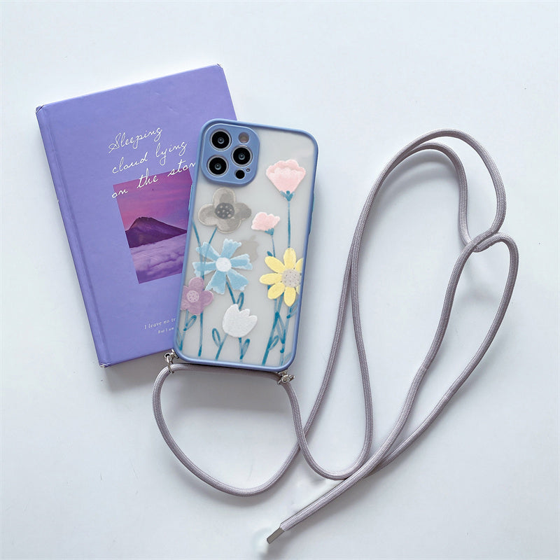 Premium Crossbody Detachable Straps Lanyard Girlish Case for Apple iPhone