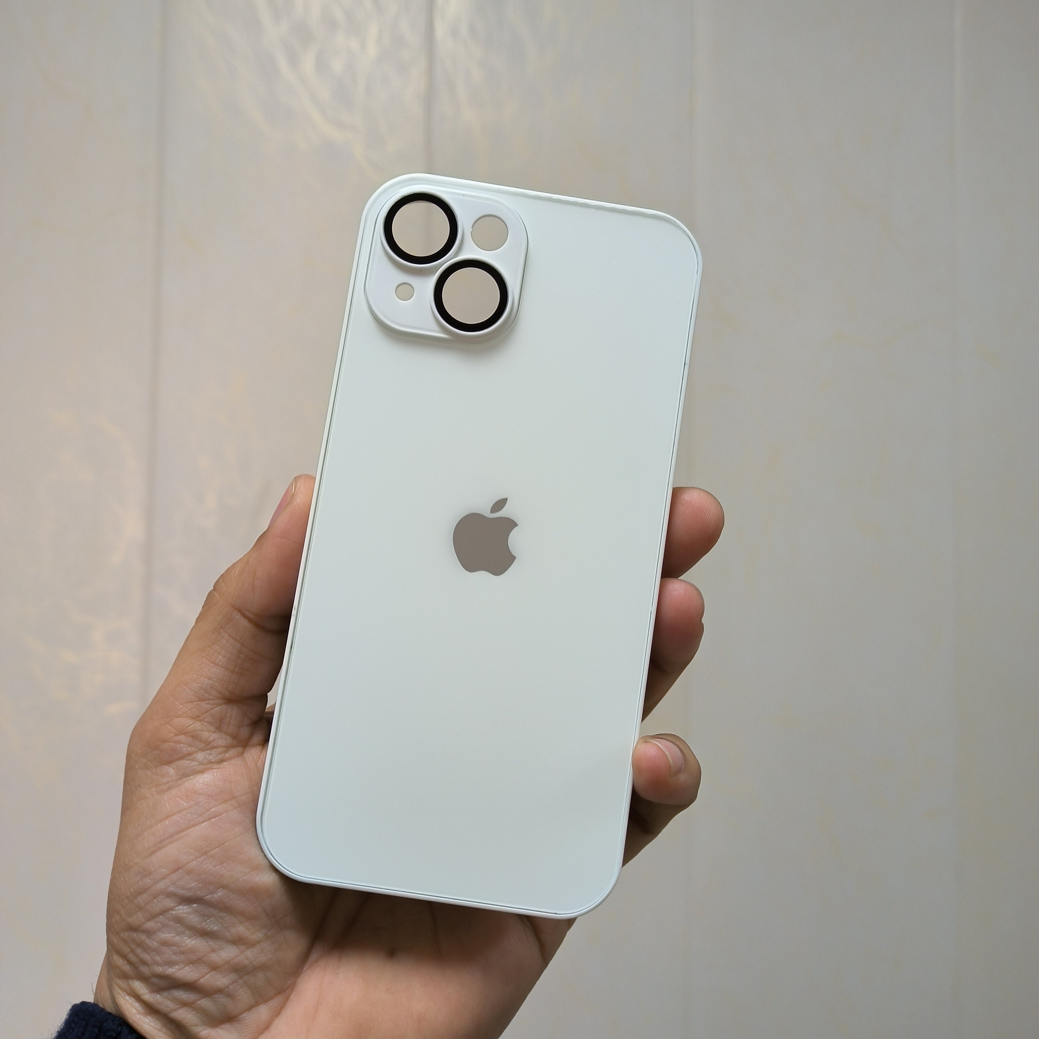 Premium Glass Back Case With Camera Lens Protector For iPhone 14 Series