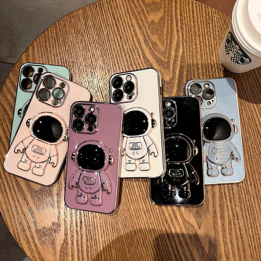 Astronaut Luxurious Gold Edge Back Case For iPhone 12 Pro Max