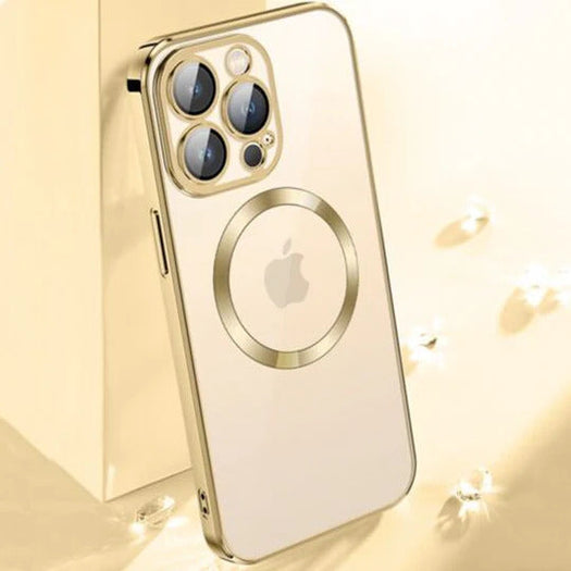 The Luxury Square Silicon Magsafe Clear Case With Camera Protection For iPhone 14