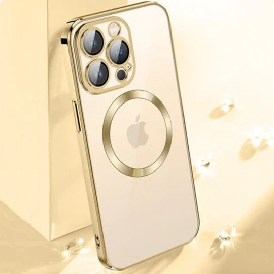 The Luxury Square Silicon Magsafe Clear Case With Camera Protection For iPhone 14