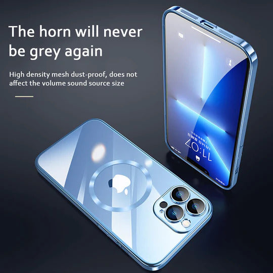 The Luxury Square Silicon Magsafe Clear Case With Camera Protection For iPhone 14 Series