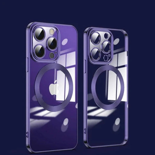 The Luxury Square Silicon Magsafe Clear Case With Camera Protection For iPhone 14 Series