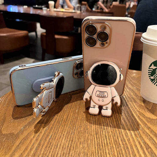 Astronaut Luxurious Gold Edge Back Case For iPhone 11 Series