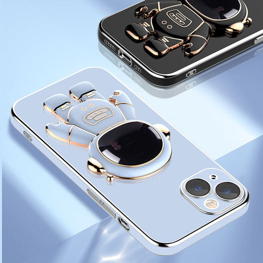 Astronaut Luxurious Gold Edge Back Case For iPhone 13