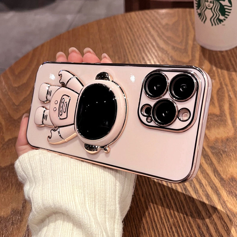 Astronaut Luxurious Gold Edge Back Case For iPhone 14 Pro Max