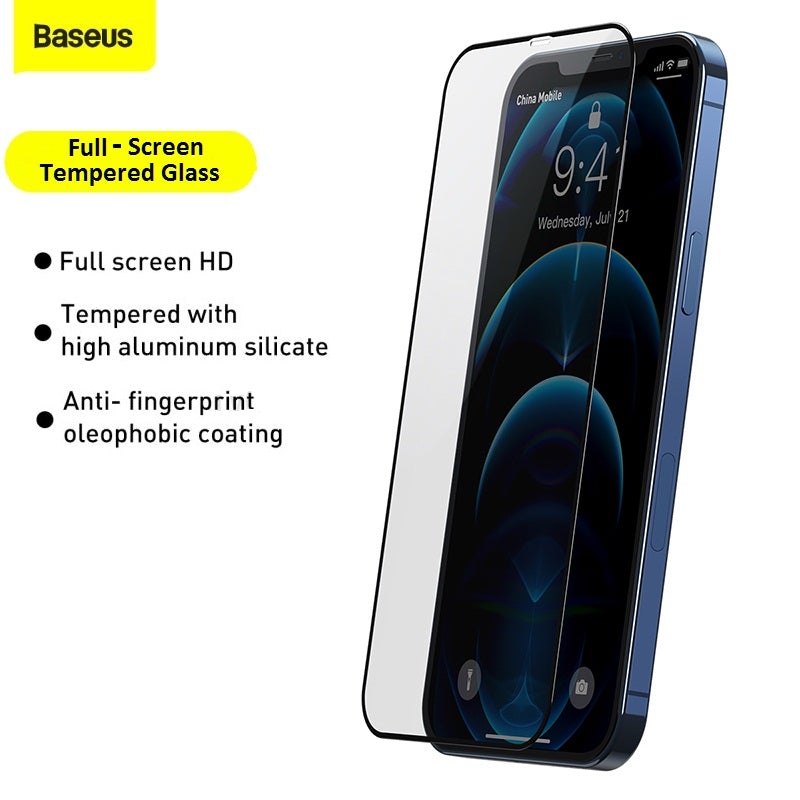 Baseus 0.3mm Full-screen and Full-glass Tempered Glass for iPhone 12 Pro