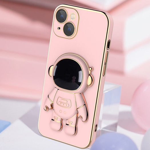 Astronaut Luxurious Gold Edge Back Case For iPhone 13
