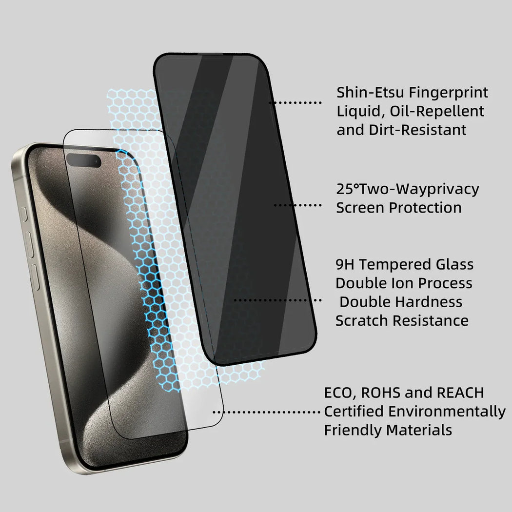 X-Level Ultra Privacy Tempered Glass For iPhone 17 Pro