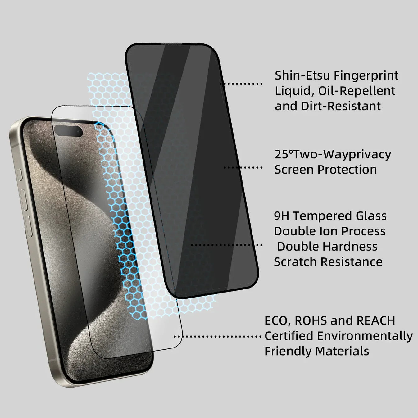 X-Level Ultra Privacy Tempered Glass For iPhone 17 Air