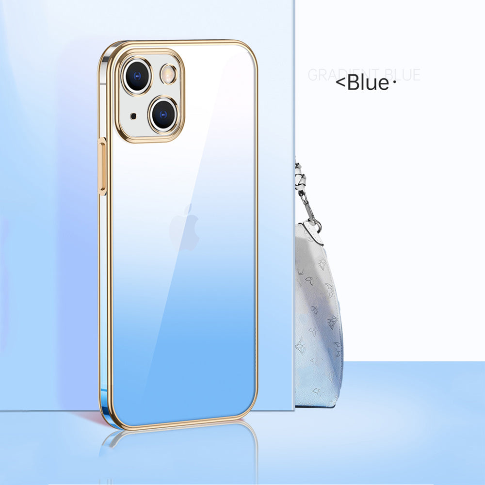 Premium Gradient Slim Soft Back Electroplated Glossy Bumper Case Cover for iPhone 13