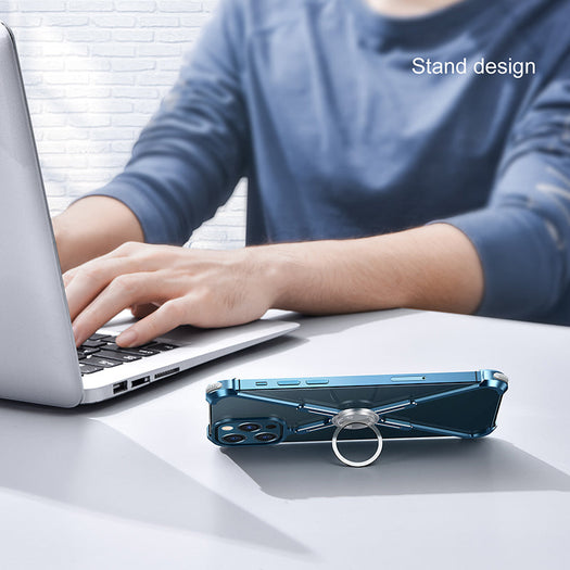 X-shaped Aluminum Metal Bumper Case for iPhone 13