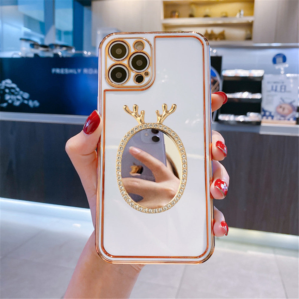 Luxury Plating Mirror Back Girlish Phone Case for Apple iPhone 13 Pro