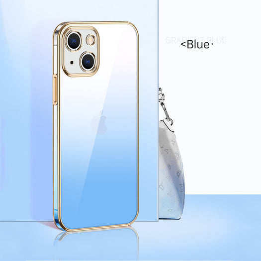 Premium Gradient Slim Soft Back Electroplated Glossy Bumper Case Cover for iPhone