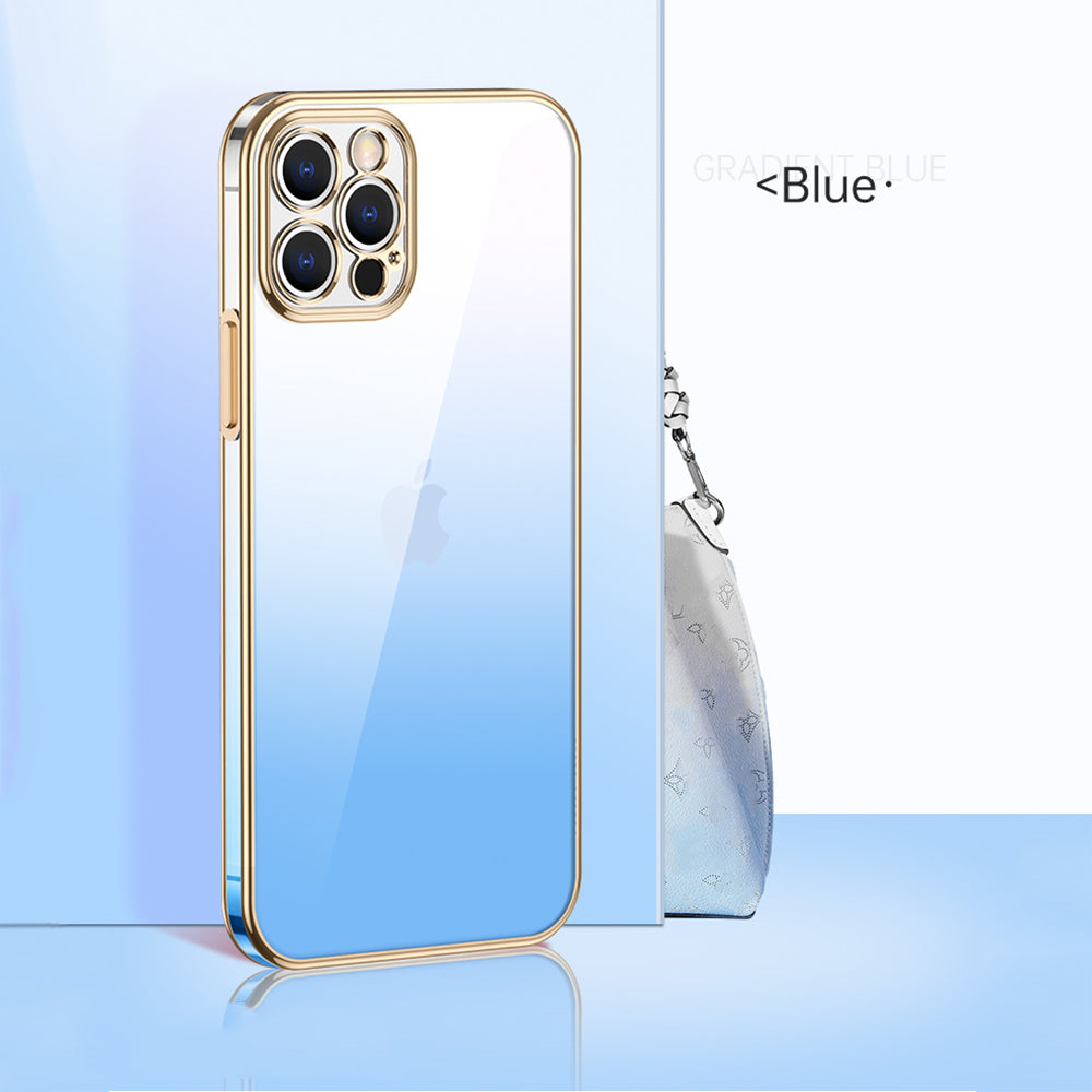 Premium Gradient Slim Soft Back Electroplated Glossy Bumper Case Cover for iPhone 13 Pro Max