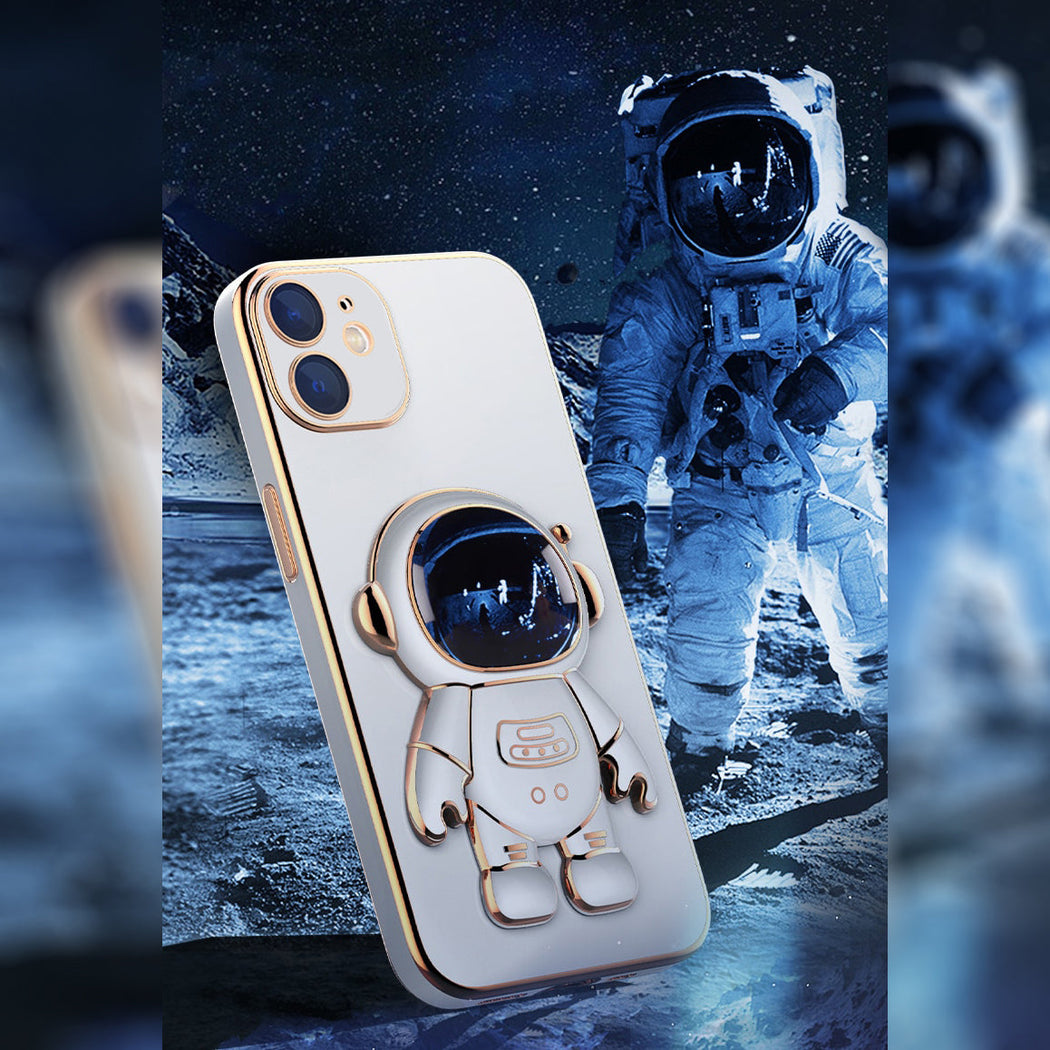 Astronaut Luxurious Gold Edge Back Case For iPhone 12 Pro