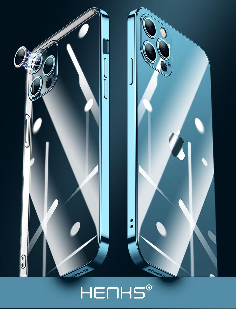 New Square Silicon Clear Case With Camera Protection For iPhone 13 Series - planetcartonline