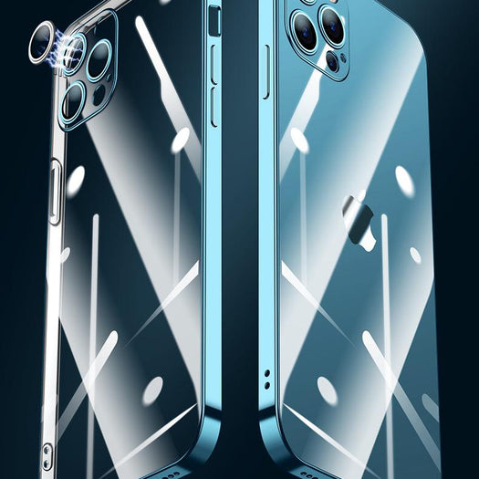 New Square Silicon Clear Case With Camera Protection For iPhone 13 Series - planetcartonline