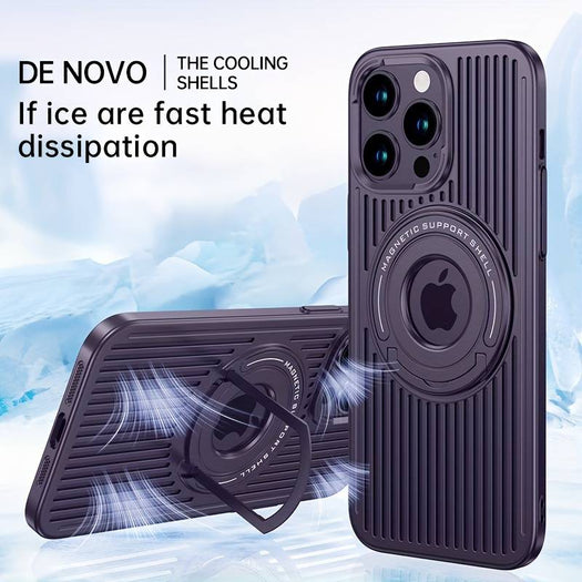 Frosted Magnetic Integrated Heat Dissipation Case For iPhone 15 Pro