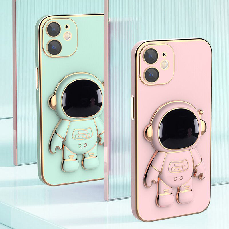 Astronaut Luxurious Gold Edge Back Case For iPhone 11 Series