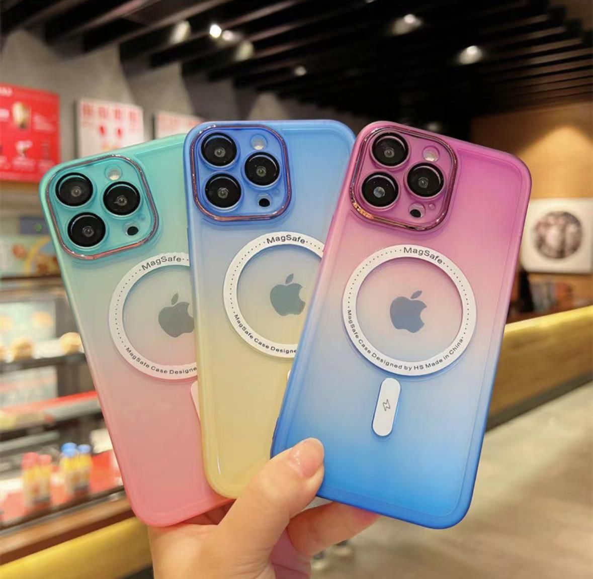 Premium Gradient Silicone Case With Magsafe For iPhone 14