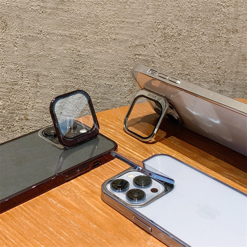 Transparent Camera Lens Stand Case For iPhone 13 Pro Max