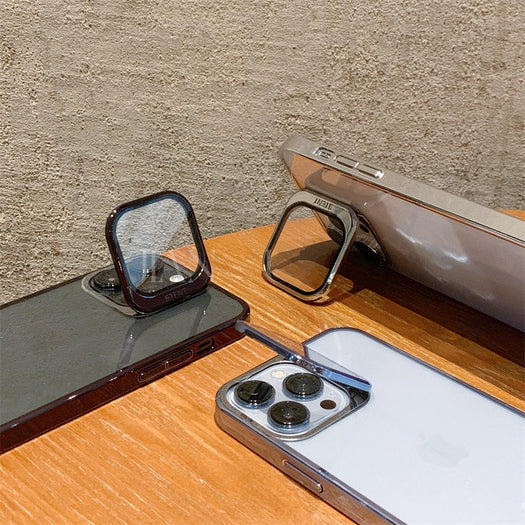 Transparent Camera Lens Stand Case For iPhone 13 Pro