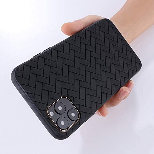 Joyroon Milan Series Cross Grid Pattern Case for iPhone 11 Series-Black