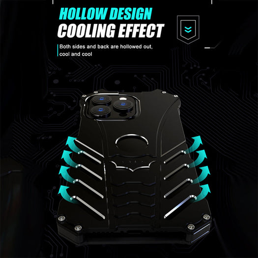 Batman Premium Luxury Metal Phone Case with Bat Stand for iPhone 13 Pro Max