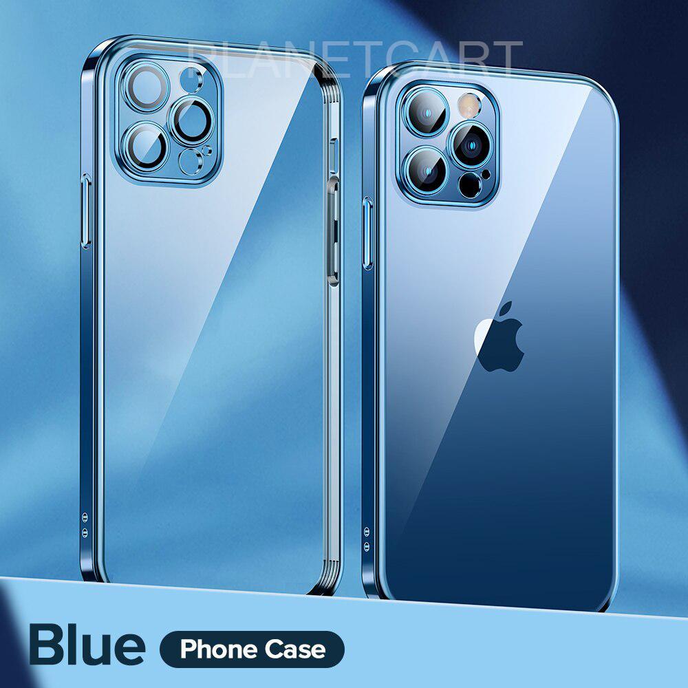 The Luxury Square Silicon Clear Case With Camera Protection For iPhone 13 Pro - planetcartonline