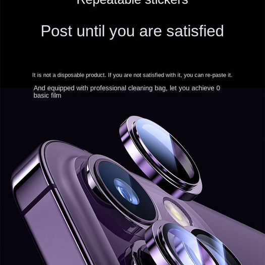 Ring Metal Camera Lens Protector Glass For iPhone 14 Pro