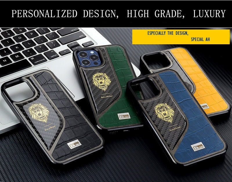 Belbin Genuine Leather Carbon Fiber Case For iPhone