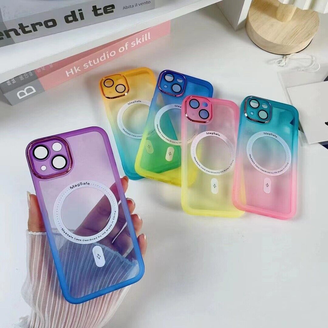 Premium Gradient Silicone Case With Magsafe For iPhone 14 Series