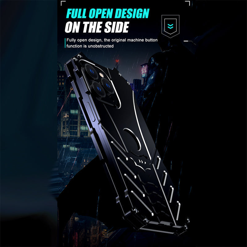 Batman Premium Luxury Metal Phone Case with Bat Stand for iPhone 12
