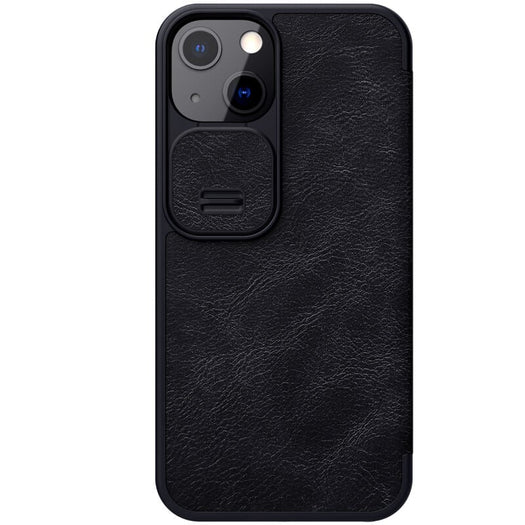 Nillkin Qin Black Leather Flip Case For iPhone 13 - planetcartonline